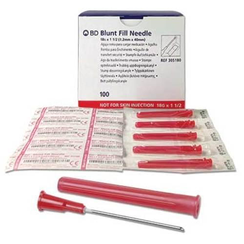 BD Blunt Fill Needle 18G X 1 1/2" - Box of 100