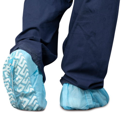Dukal Non-Skid Shoe Cover, Blue - Bag of 100