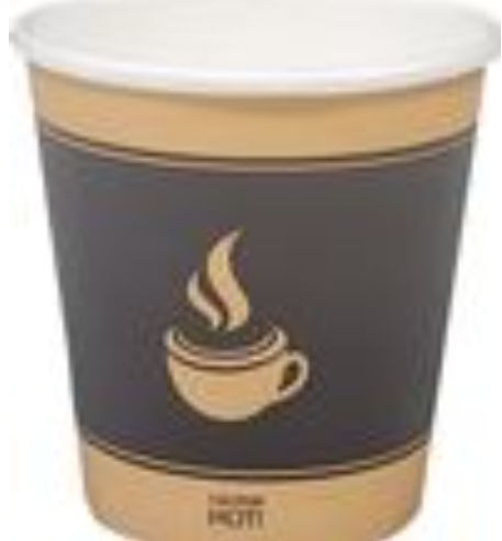 Morning Dew - 4 oz Hot Paper Cups - Ebony Print - H4E - Case of 1000 Cups