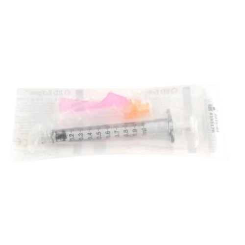 BD Eclipse 3cc Luer Lok Syringe with 25G x 1'' Detachable Needle - Box of 50