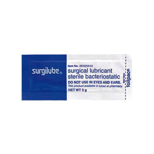 Surgilube Surgical Lubricant - 3 gram foil pouch 144/box