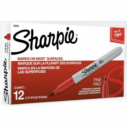 Sharpie Fine Point Permanent Marker - Fine Marker Point - 1 mm Marker Point Size - Red