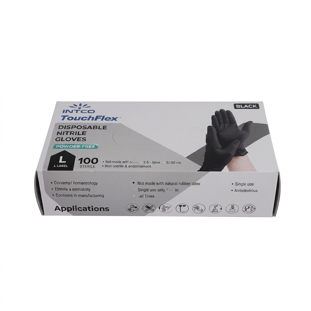 TOUCH FLEX BLACK GLOVES LARGE
