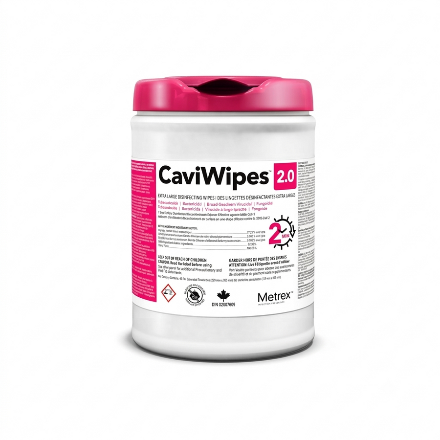 CaviWipes 2.0 Disinfecting Surface Wipes, X Large - 9