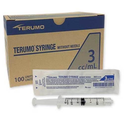 Terumo Luer Lock 3cc Syringe Only 100/Box 10/Case