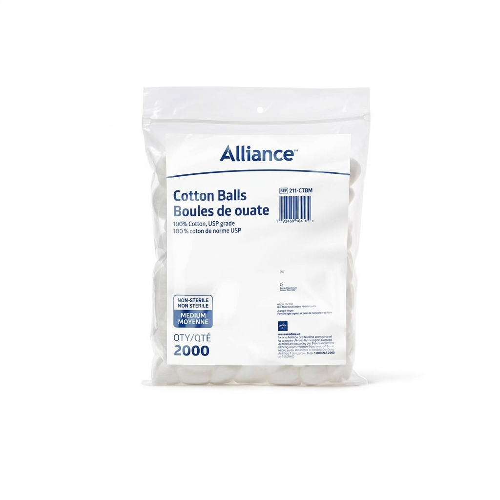 Non-Sterile Cotton Ball; Medium BAG/2000 EACH