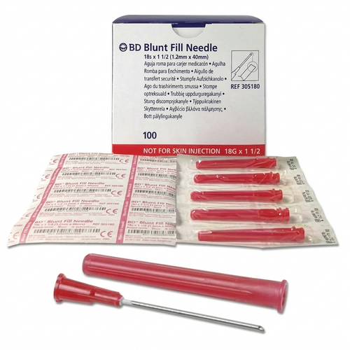 BD Blunt Fill Needle 18G X 1 1/2" - Box of 100