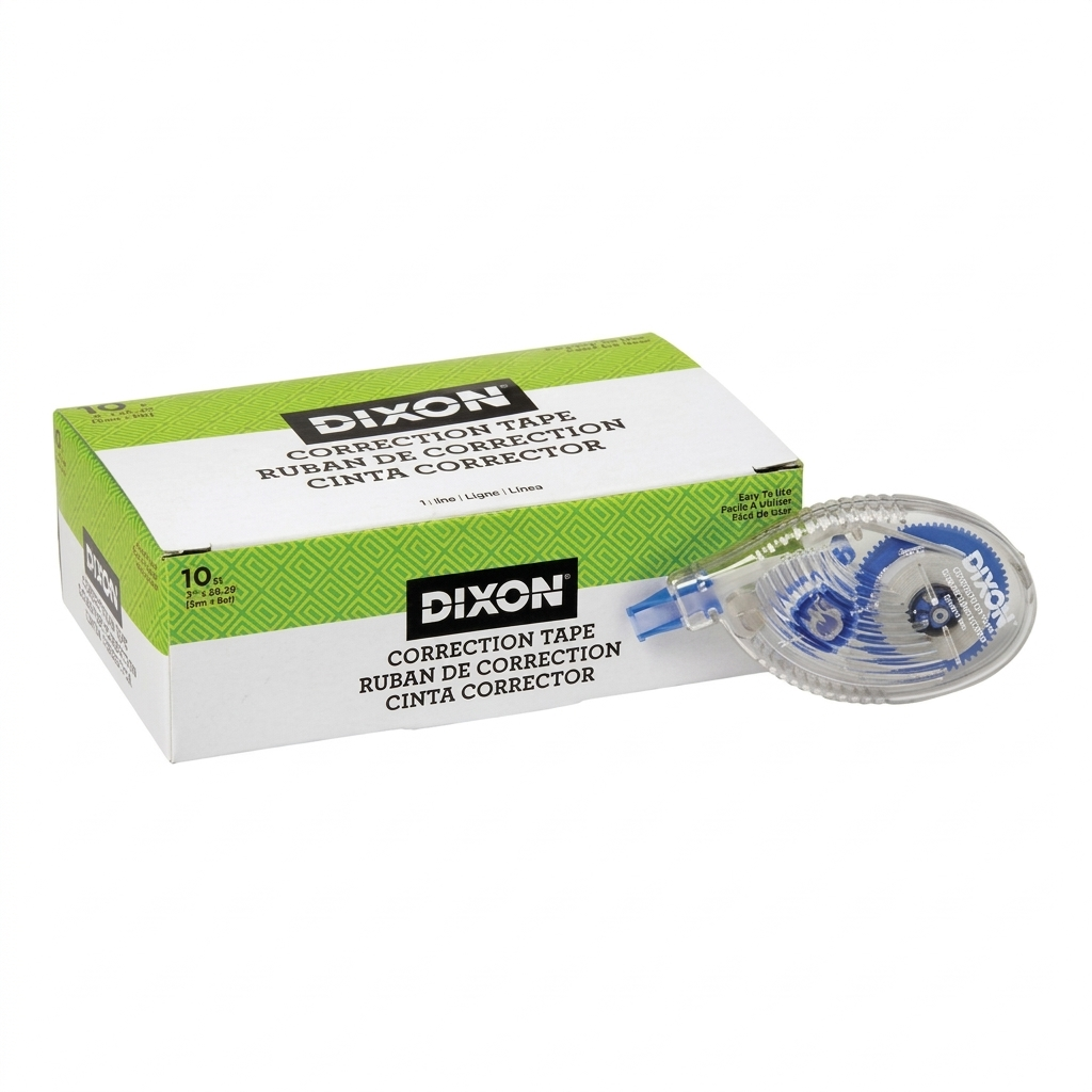 Dixon Correction Tape Roller - 0.20" (5 mm) Width x 26.2 ft Length - Roller - Flexible Tip, Quick Drying - 10 / Box