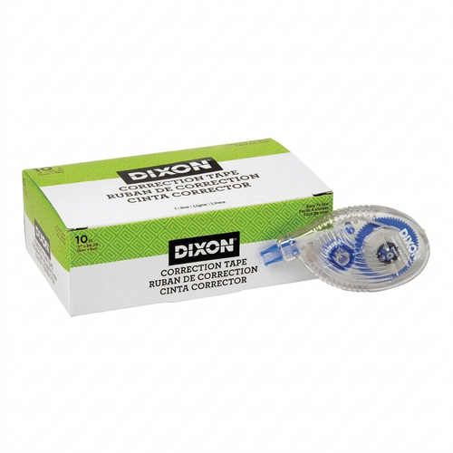 Dixon Correction Tape Roller - 0.20" (5 mm) Width x 26.2 ft Length - Roller - Flexible Tip, Quick Drying - 10 / Box