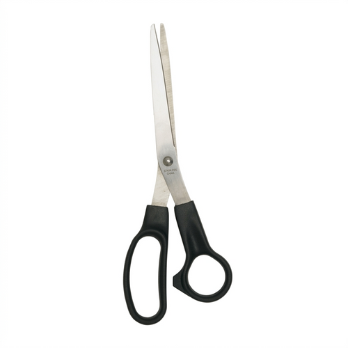 Westcott 8" Straight Scissors - 8" (203.20 mm) Overall Length - Right - Stainless Steel - Pointed Tip - Black - 1 Each