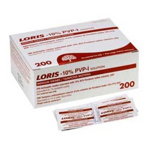 Povidone-Iodine Prep Pads Medium 10% PVP 200/box