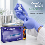 Transform Blue Nitrile Examination Gloves thumbnail 2