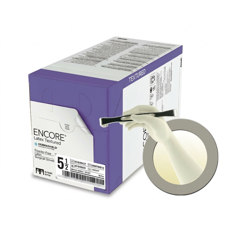 Ansell Encore Sterile Latex Surgical Gloves (Box of 50)