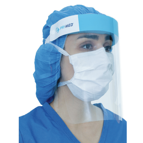 PRIMED Full Length Anti-Fog Face Shield with Foam Headband - Box of 10