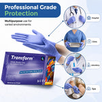 Transform Blue Nitrile Examination Gloves thumbnail 4