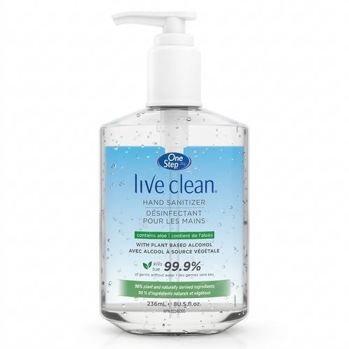 LIVE CLEAN ONE STEP HAND SANITIZER 236 ML 12 EACH/CASE