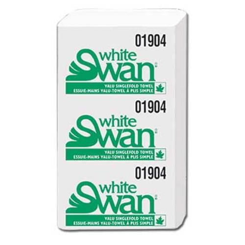 White Swan Single Fold Hand Towel, White - Case of 4000