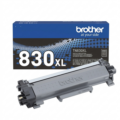 BROTHER TN830XL HIGH YIELD BLACK TONER CARTRIDGE 3K YLD