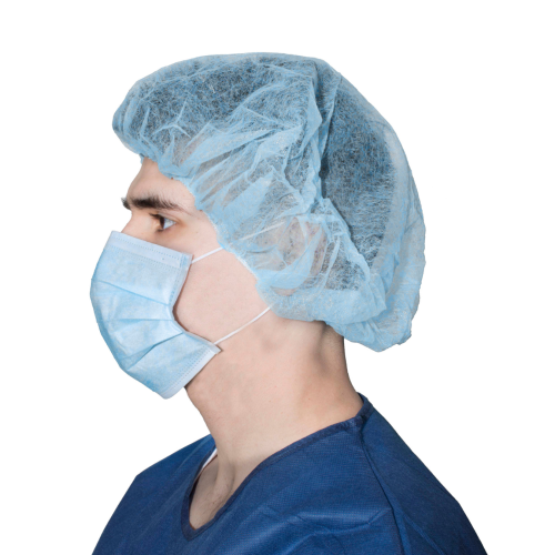 Dukal Bouffant Cap Non-Woven 24" Blue - Box of 100