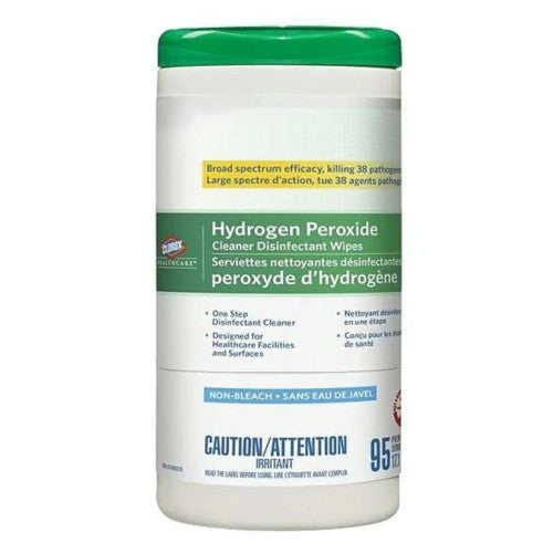 Clorox Healthcare Hydrogen Peroxide Cleaner Disinfecting Wipes - Canister of 95