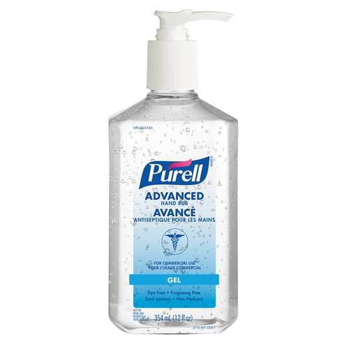 Purell® Advanced Hand Rub 70% Gel 354mL (12oz) Pump Bottle