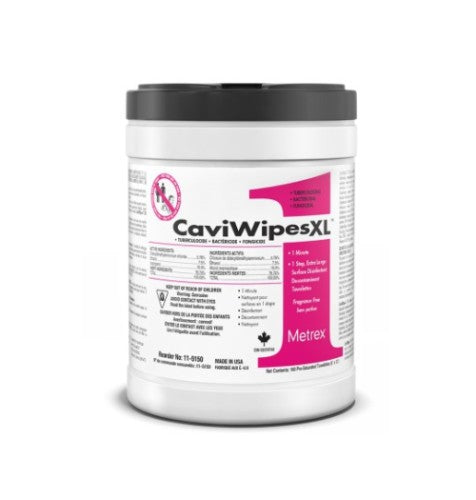 CaviWipes1 XL Disinfecting Surface Wipes - 9" x 12" (65 Wipes Per Canister)