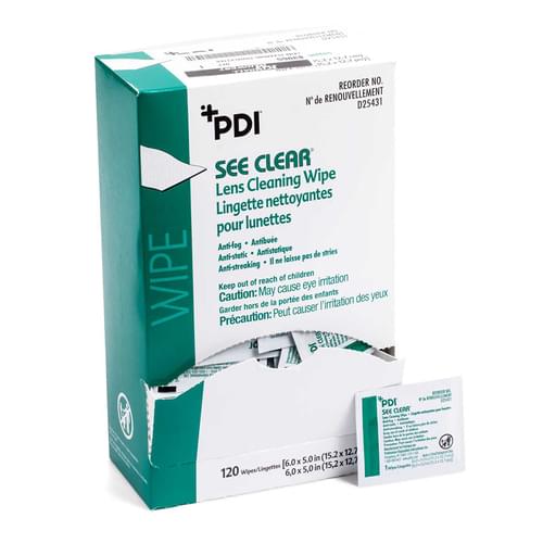 PDI See Clear Lens Anti-Fog Cleaning Wipes - Box of 120