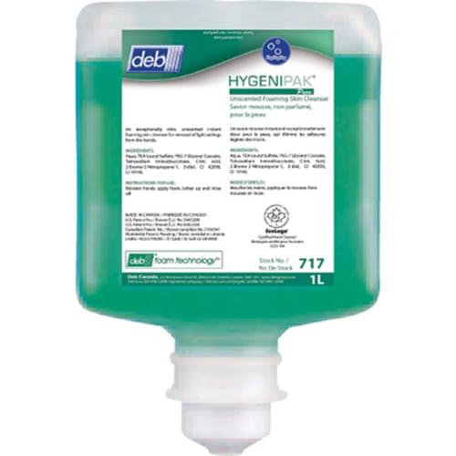 DEB Hygenipak® Pure Unscented Foam Cleanser, Green - Case of 6