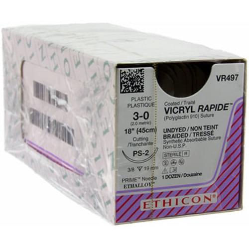 Ethicon Vicryl Rapide Suture PS-2 3-0 18"