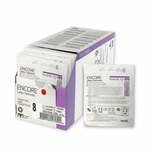 Ansell Encore Sterile Latex Surgical Gloves (Box of 50)