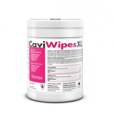 CaviWipes XL Disinfecting Surface Wipes - 9" x 12" (65 Wipes Per Canister)