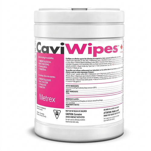 CaviWipes Surface Disinfection Wipes - 6" x 6.75" (Canister of 160 Wipes)