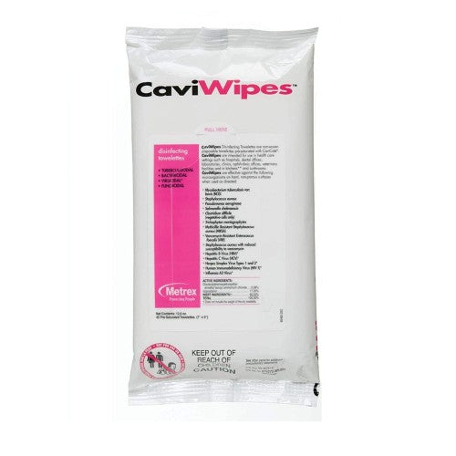 CaviWipes Flat Pack Disinfecting Surface Wipes - 7" x 9" (Pack of 25 Wipes)