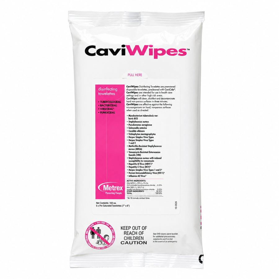 CaviWipes Flat Pack Disinfecting Surface Wipes - 7