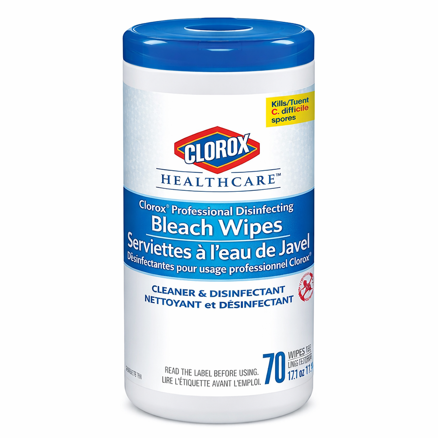 Clorox Healthcare Bleach Germicidal Wipes - Canister of 70