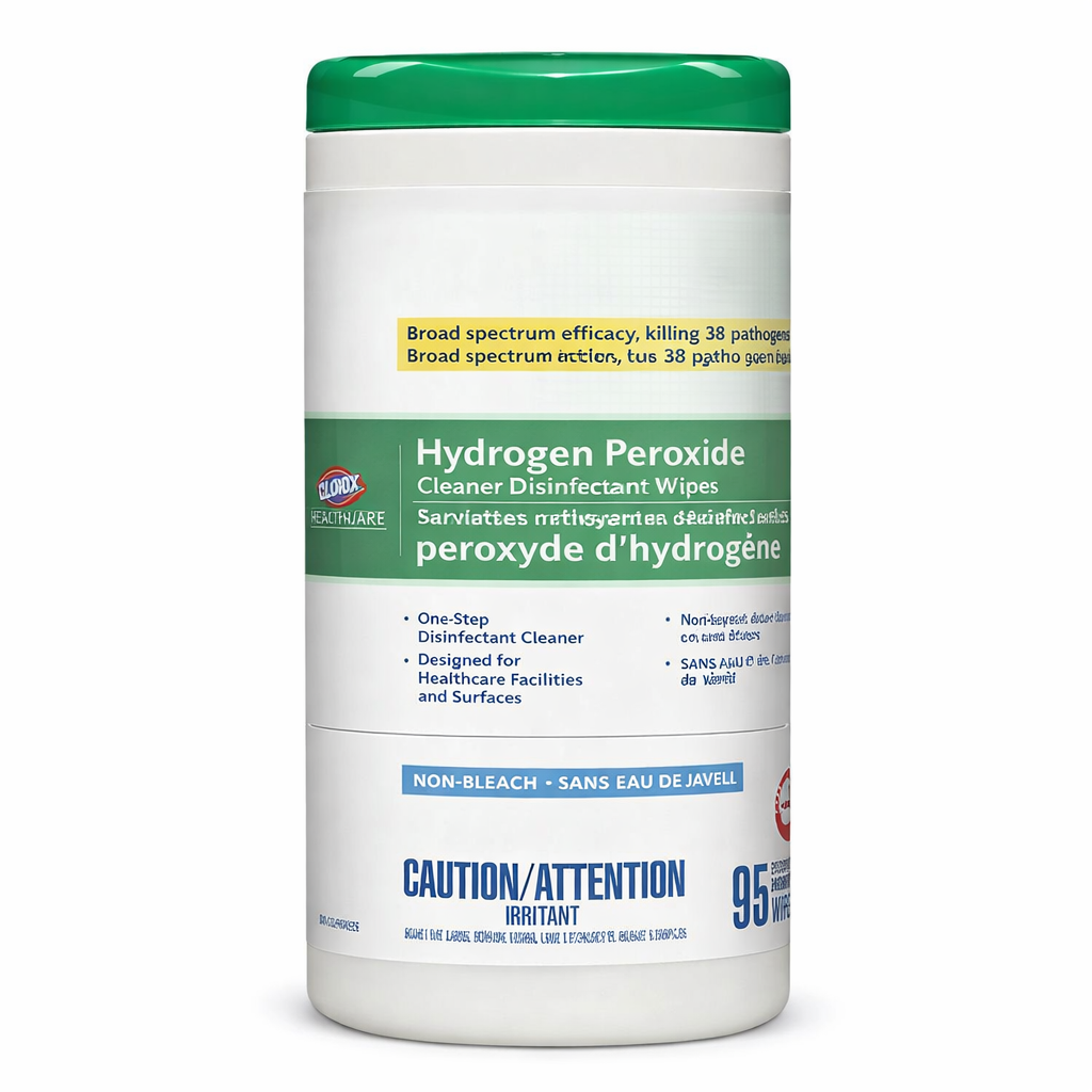 Clorox Healthcare Hydrogen Peroxide Cleaner Disinfecting Wipes - Canister of 95