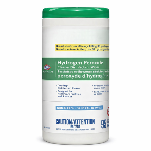 Clorox Healthcare Hydrogen Peroxide Cleaner Disinfecting Wipes - Canister of 95