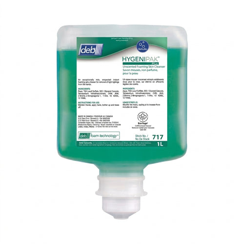 DEB Hygenipak® Pure Unscented Foam Cleanser, Green - Case of 6 - DEB717CA