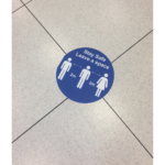 Social Distancing Non-Slip Floor Graphic 12" Diameter