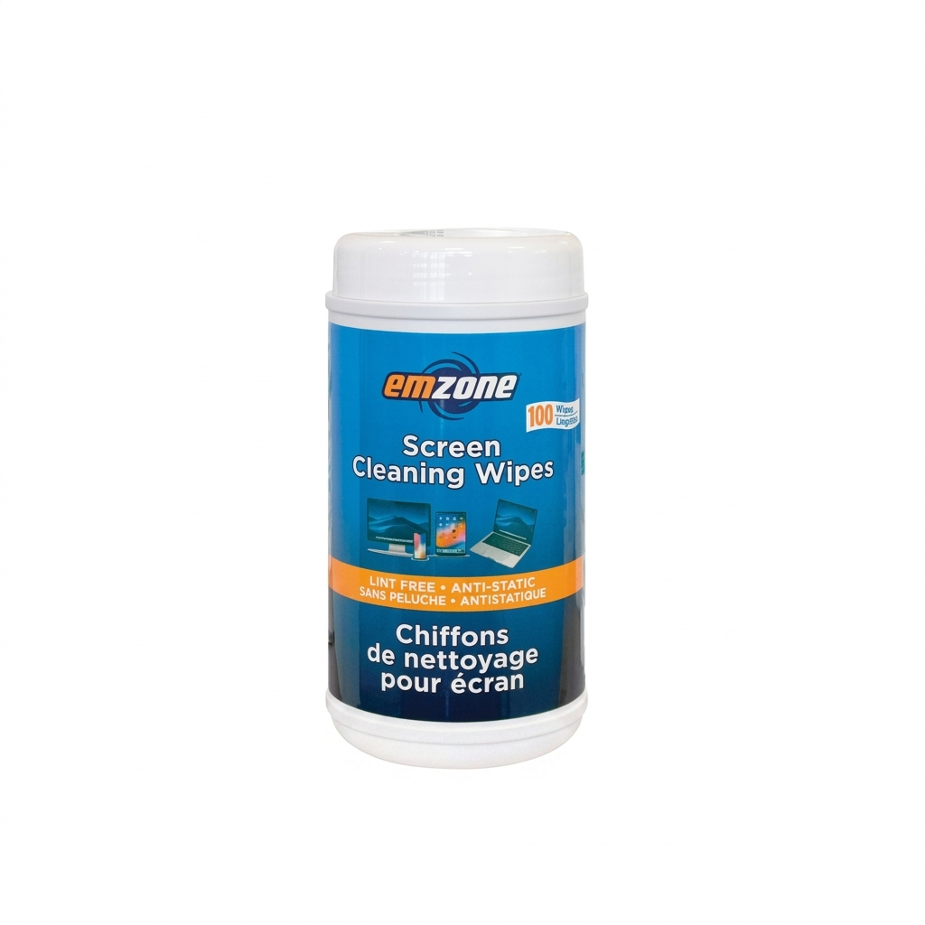 EMZONE SCREEN CLEANING WIPES (TUB - 100 WIPES)
