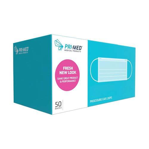 PG4-1211 Level 1 Procedure Earloop Face Mask Blue 3-Ply With Filter - Box of 50