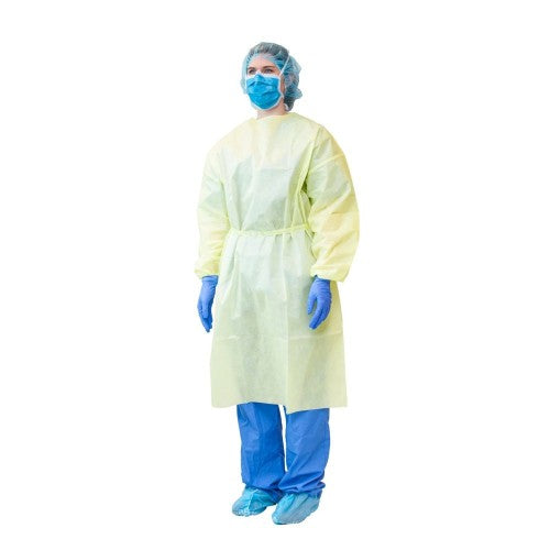 PRIMED Yellow Level 3 Isolation Gowns - Large (Case of 100)