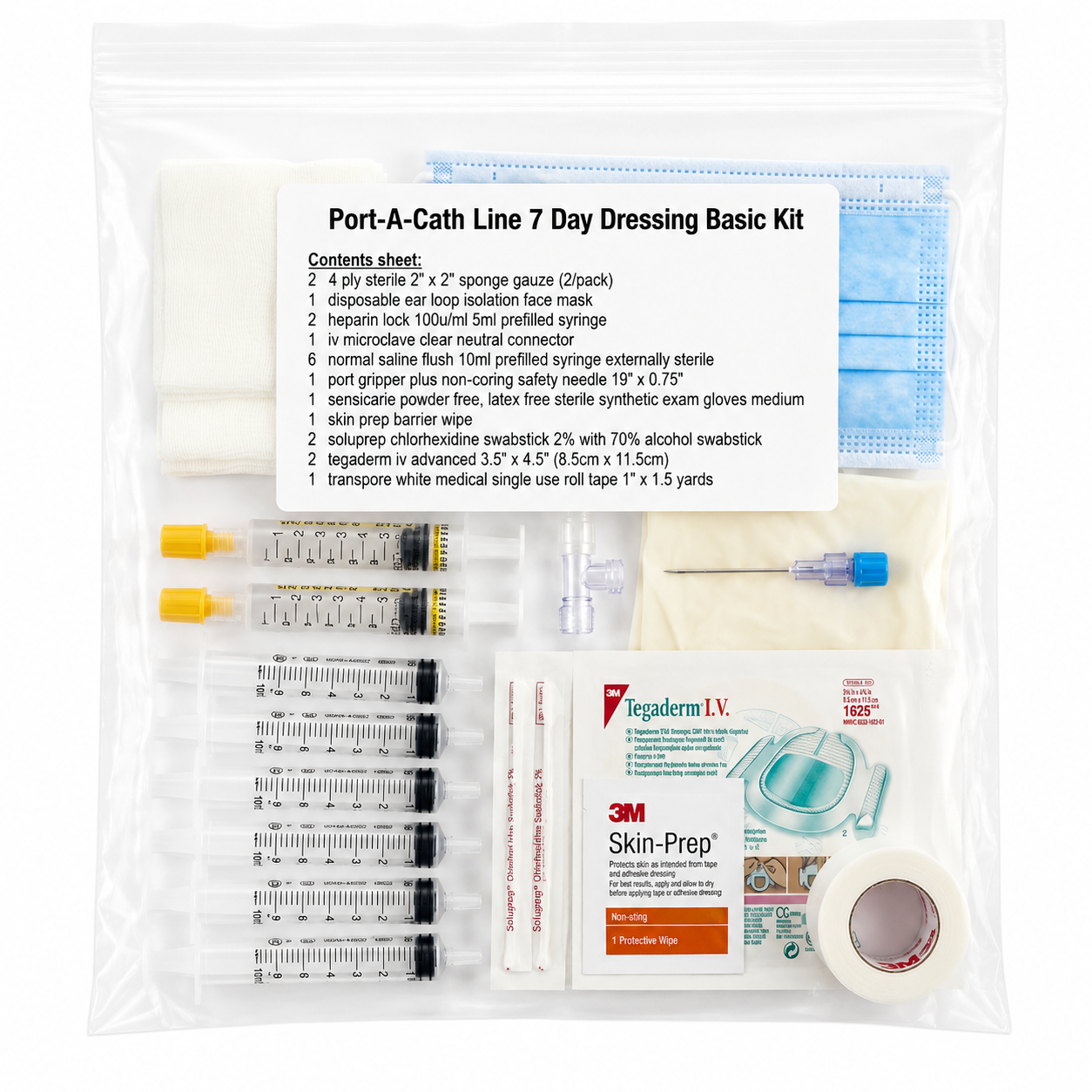 Port-A-Cath Line 7 Day Dressing Basic Kit