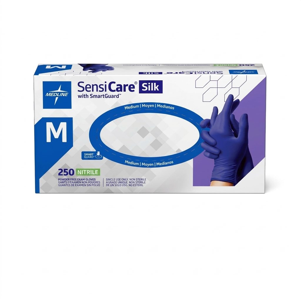 SensiCare Exam Gloves, Medium, Box of 250