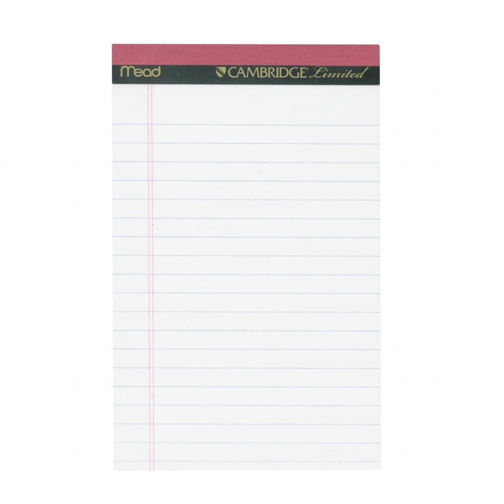 PAD,PERF,WHT,5X8,3/PK - NOTEPAD