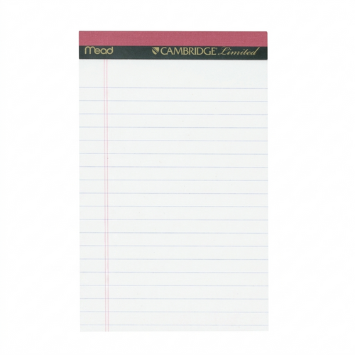 PAD,PERF,WHT,5X8,3/PK - NOTEPAD