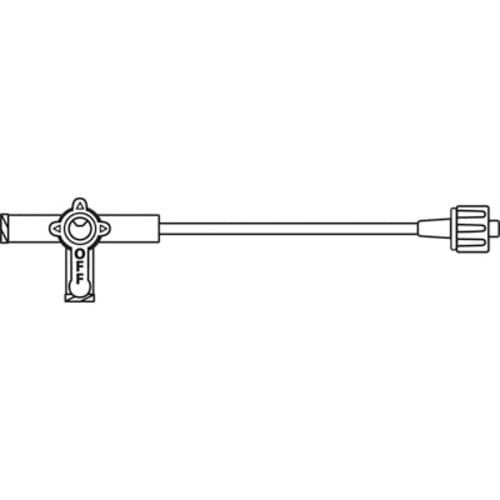 3 Way Stopcock with 6" Narrow Bore Tubing 25/case