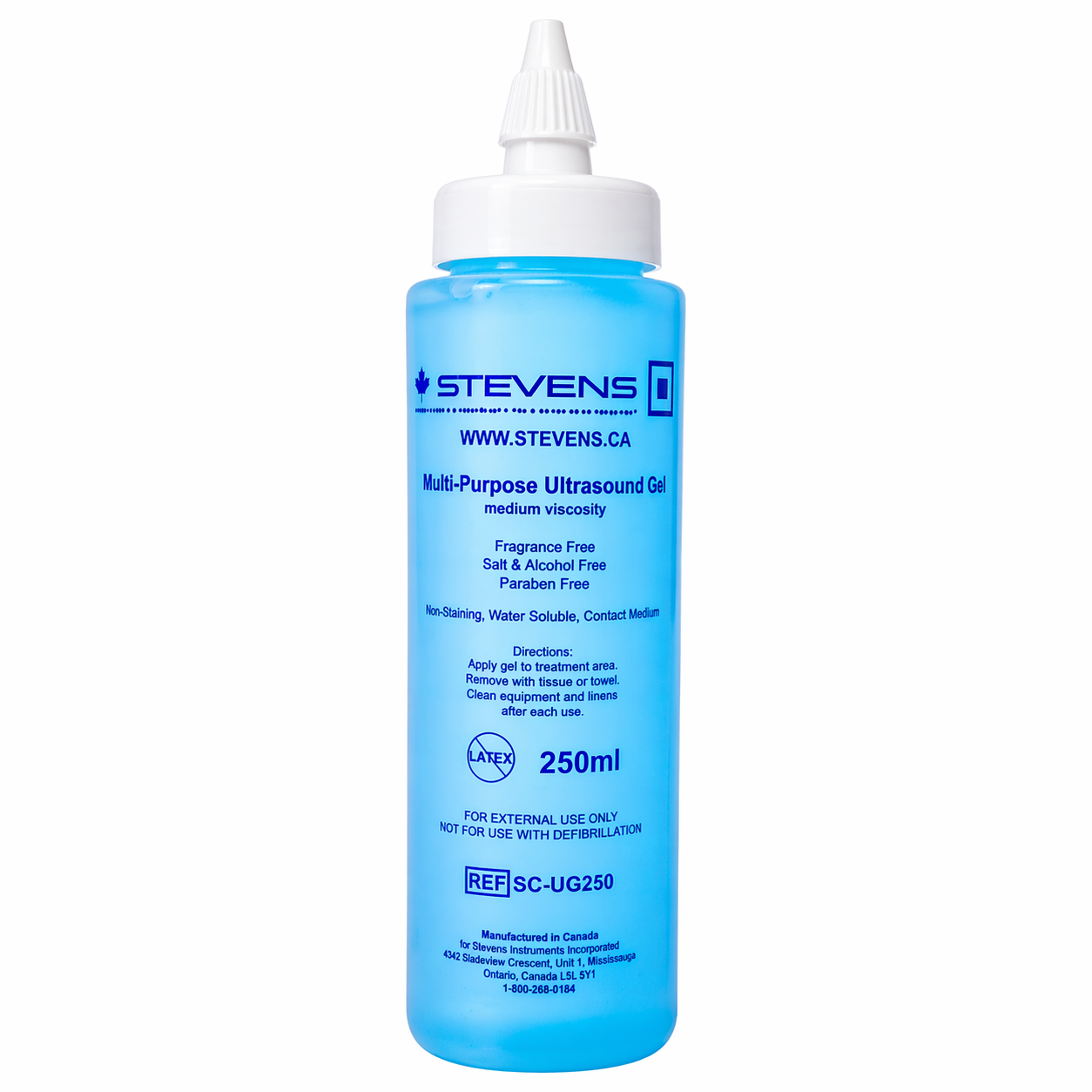 GEL ULTRASOUND WLENGTH MP 250ml BLUE MED VISC w/TWIST CAP P120 CASE OF 24
