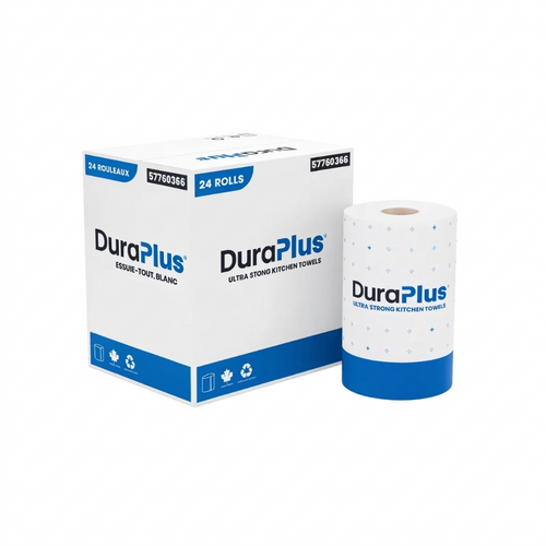 DuraPlus® Kitchen Towel Paper 2-Ply 85-Sheet White, 24 Rolls/Case - 57760366