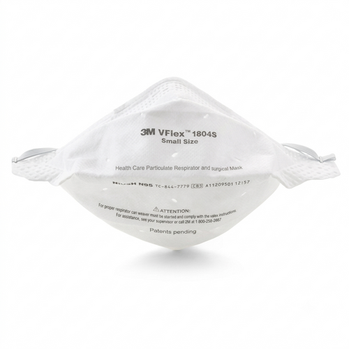 3M VFlex 1804 N95 Healthcare Particulate Respirator and Surgical Mask - (Box of 50) - 3M1804S